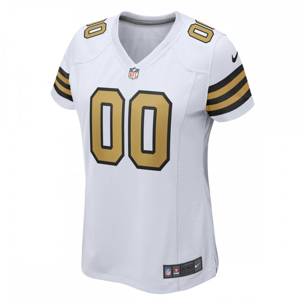 New Orleans Saints Nike Women's Alternate Custom Game Jersey - White-Profan Arena